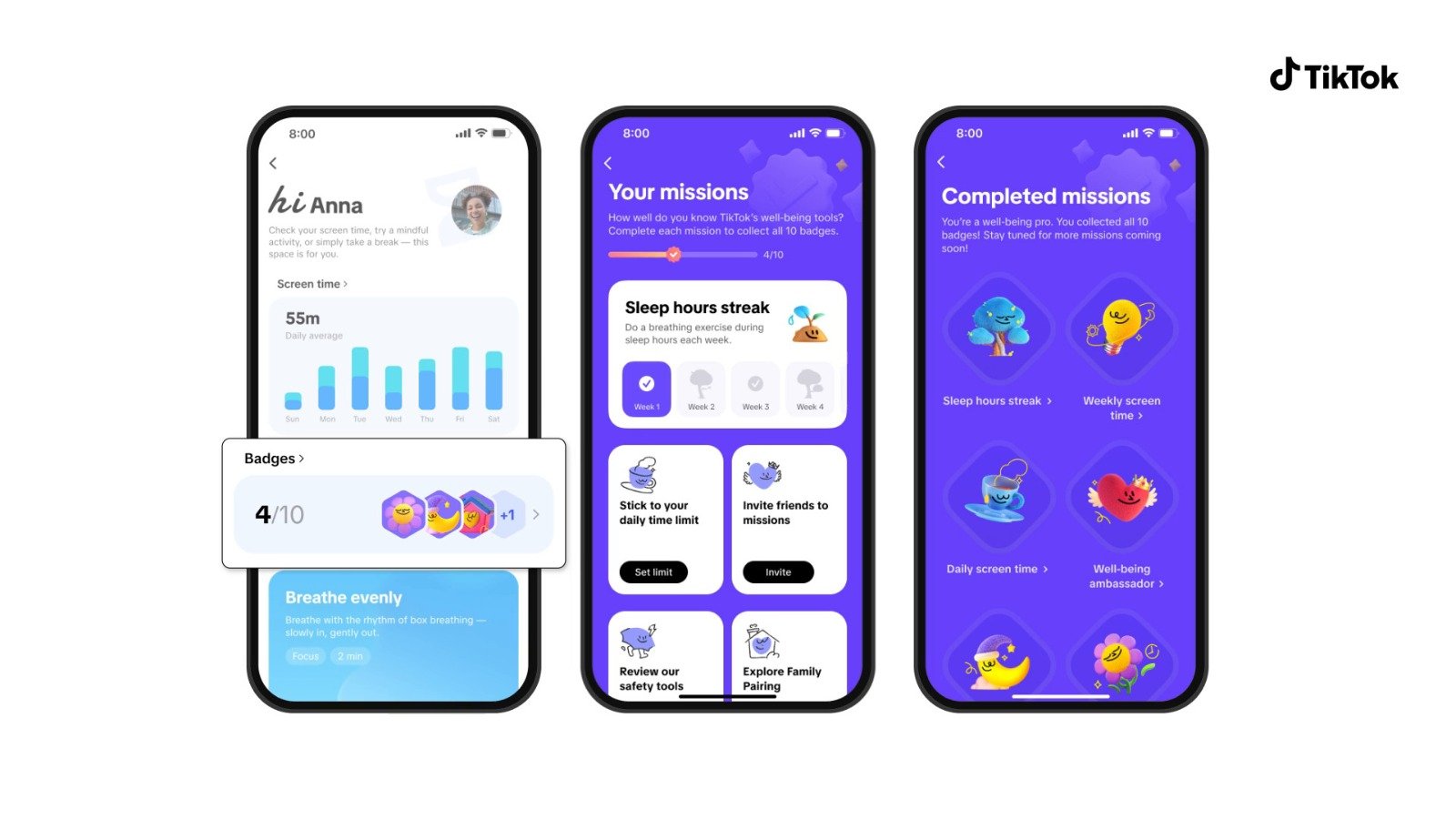 TikTok launches Time and Well-being tools for healthier digital habits
