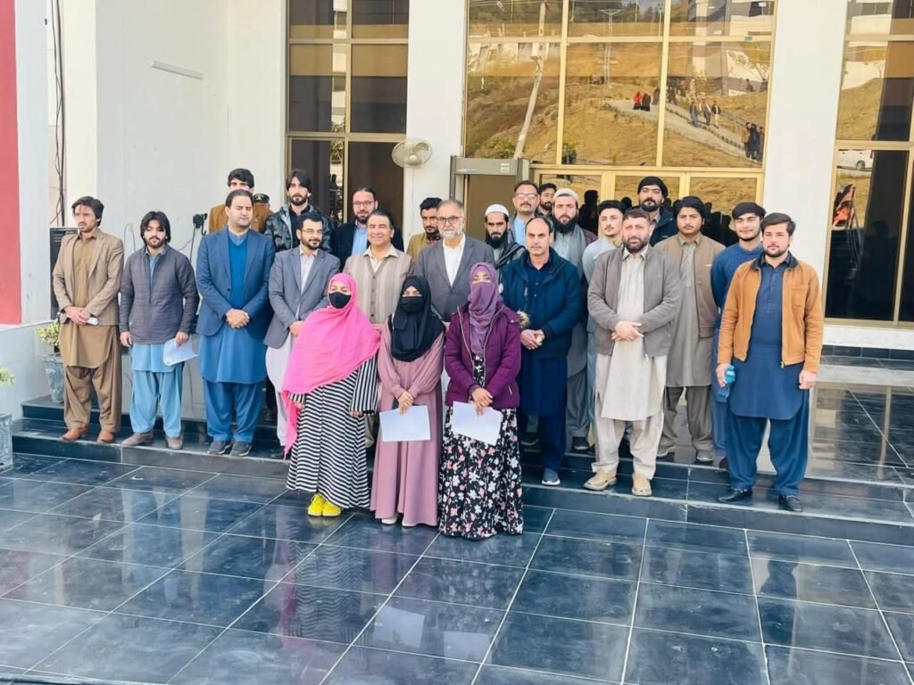 University of Swat distributes fee support letters to flood-affected students.