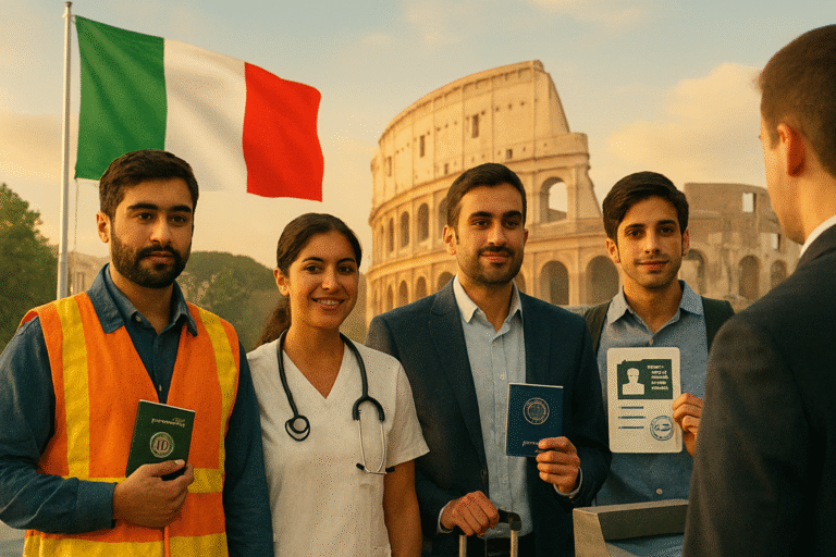 Italy Work Permit Quota offering legal overseas employment opportunities for Pakistani workers under Decreto Flussi
