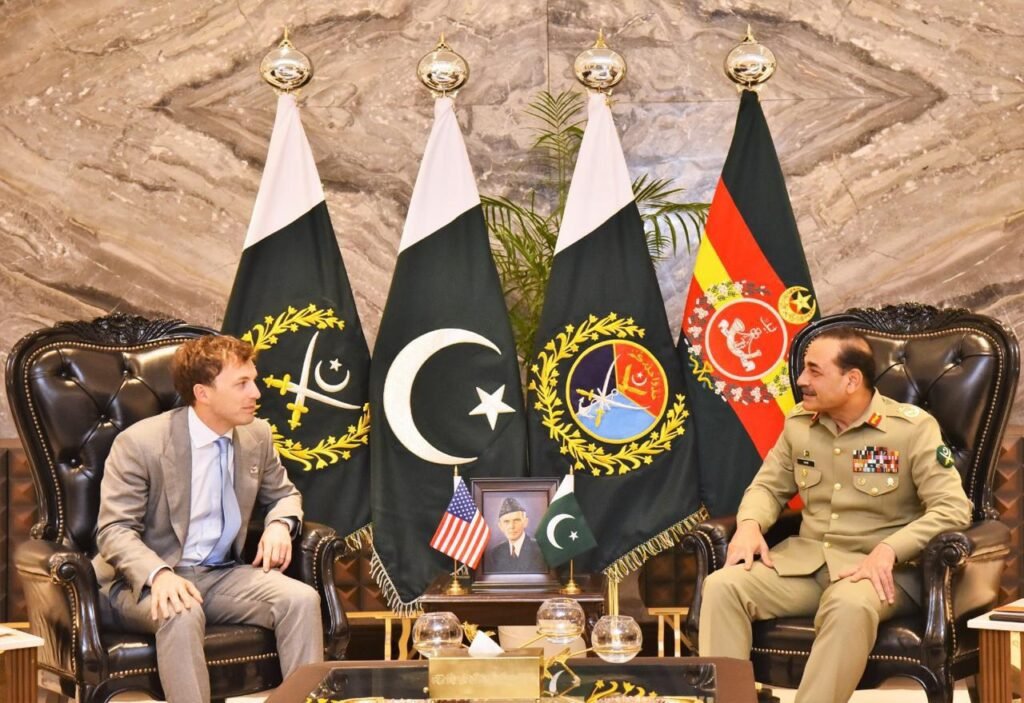 Field Marshal Syed Asim Munir meets World Liberty Financial USA delegation in Rawalpindi.