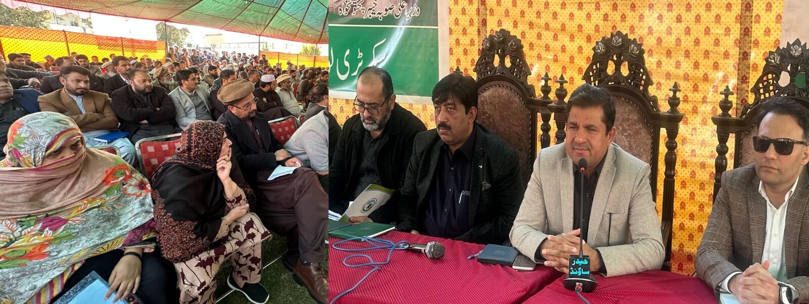 Secretary Local Government Zafar Ul Islam chairs an open court at TMA Mardan to hear public complaints.