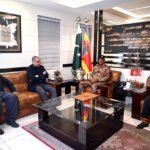 Interior Minister Mohsin Naqvi during visit to FC Balochistan North headquarters in Quetta