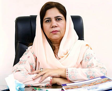 Vice Chancellor of Women University Swabi speaks at seminar on interfaith harmony and peacebuilding.