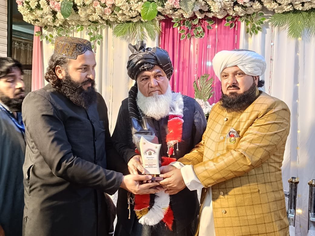 Members and scholars attend the annual Khatm-e-Nabuwwat Academy conference in Lower Dir.