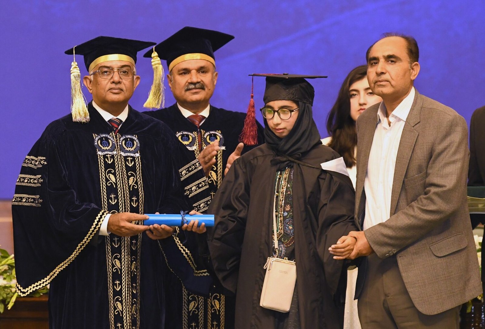 Chief of Naval Staff Admiral Naveed Ashraf confers degrees at Bahria University 28th convocation in Islamabad.