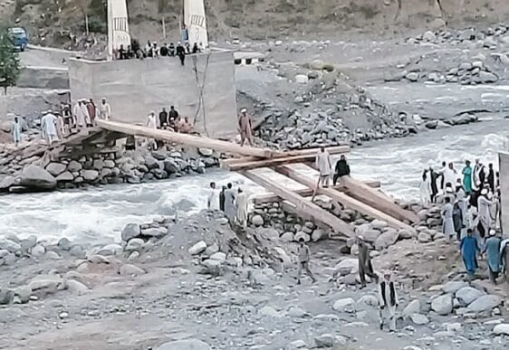 Rescue teams recover bodies of two children after drowning incident in Dir River in Upper Dir.