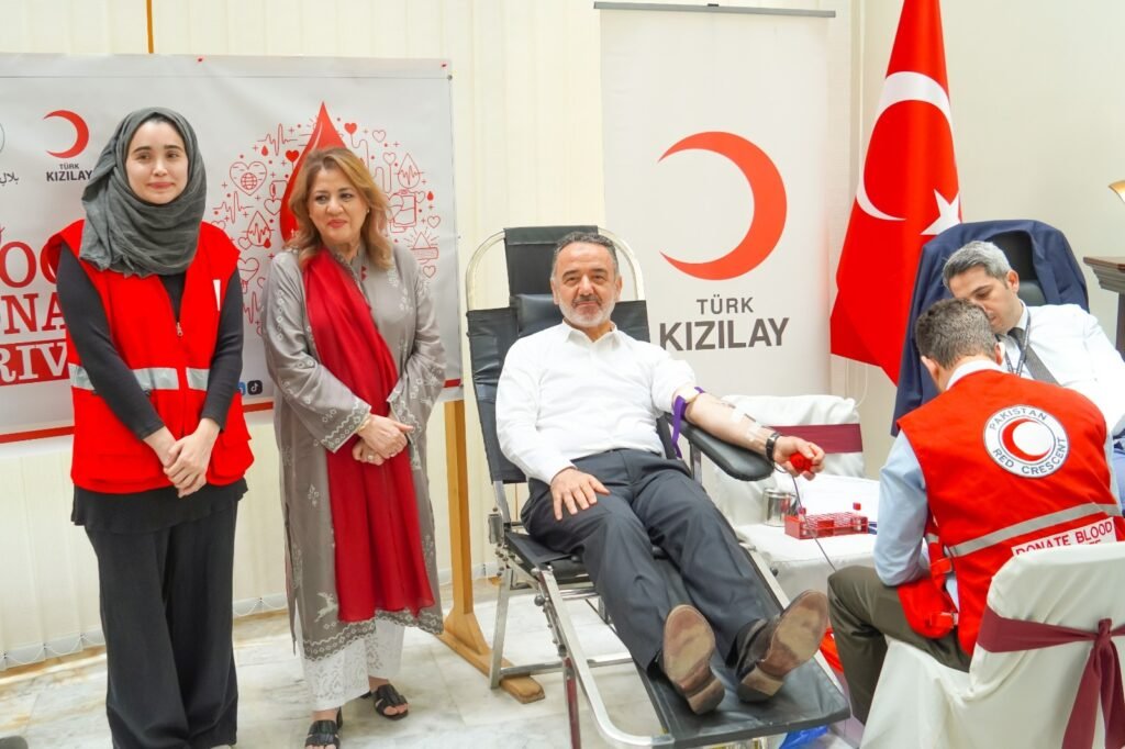 PRCS, Turkish Red Crescent hold blood drive at Türkiye embassy to support patients